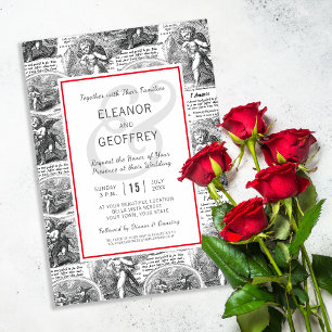 Amore Hochzeit Cupid Vintage Toile de Jouy Einladung