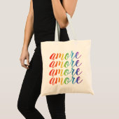 Amore in Regenbögen Tragetasche (Vorderseite (Produkt))