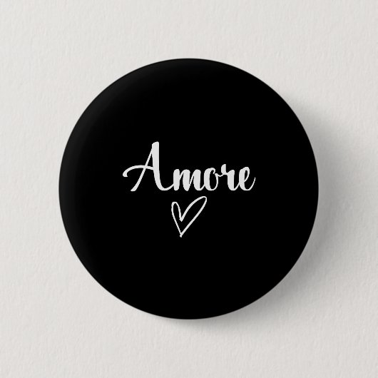Amore - Italian Love Valentine's Day  Button (Vorderseite)