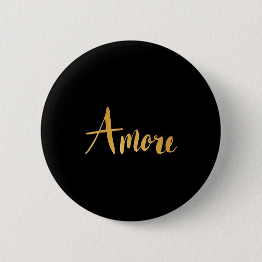 Amore - Italian Love Valentine's Day Button (Vorderseite)