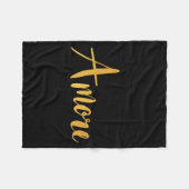 Amore - Italian Love Valentine's Day Fleecedecke (Vorderseite (Horizontal))