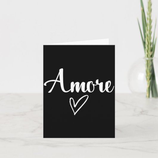 Amore Italian Love Valentines Day Karte (Vorderseite)