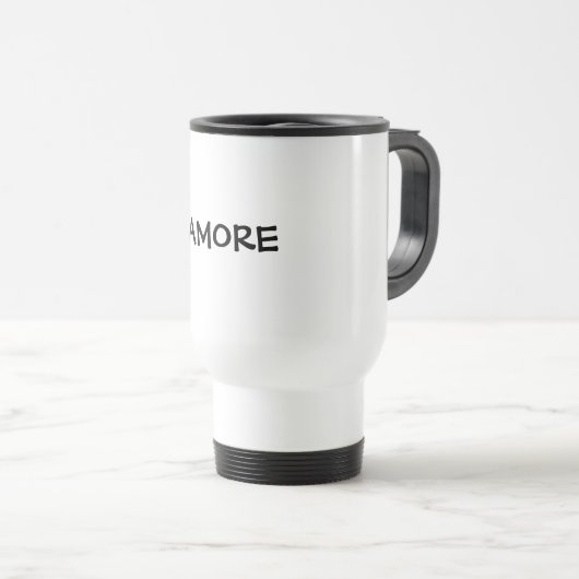 "AMORE" ITALIENISCHE LIEBE KOMUTER TASSE (VorderseiteRechts)