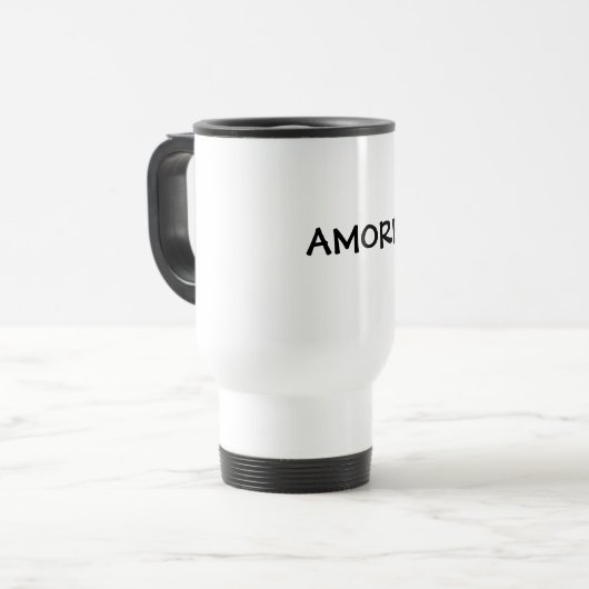 "AMORE" ITALIENISCHE LIEBE KOMUTER TASSE (Vorderseite Links)