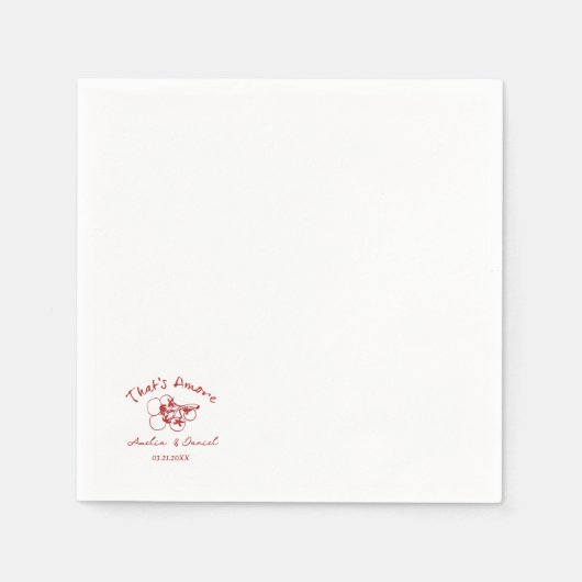 Amore Junggesellinnenabschied, That's Amore Brautp Serviette (Vorderseite)