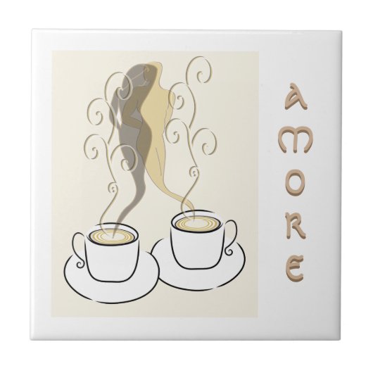 Amore-Kaffeebecher Fliese (Vorderseite)