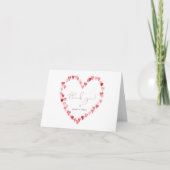 AMORE Kleine Sweetheart Valentine Day Baby Dusche Dankeskarte (Vorderseite)