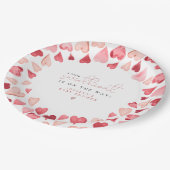 AMORE Kleine Sweetheart Valentine Day Baby Dusche Pappteller (Schrägansicht)