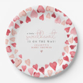 AMORE Kleine Sweetheart Valentine Day Baby Dusche Pappteller (Vorderseite)