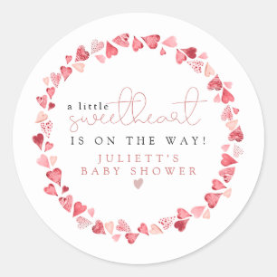 AMORE Kleine Sweetheart Valentine Day Baby Dusche Runder Aufkleber