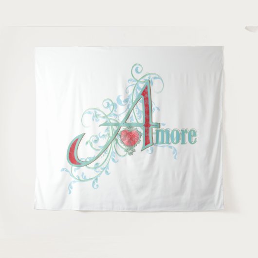 AMORE - Liebe - Band Wandteppich (Vorderseite (Horizontal))