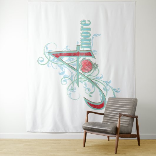 AMORE - Liebe - Band Wandteppich (Beispiel)