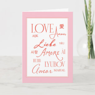 Amore Liebessprachen Grußkarte Karte