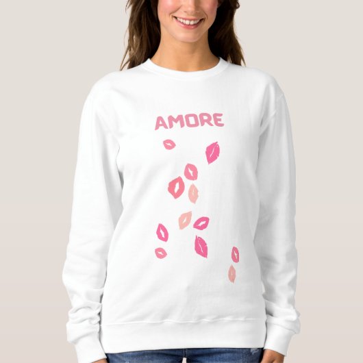 Amore Lippenabdruck-Sweatshirt Sweatshirt (Vorderseite)