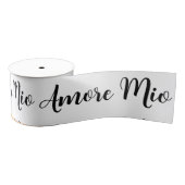 Amore Mio Black Script on White Ripsband (Spule)