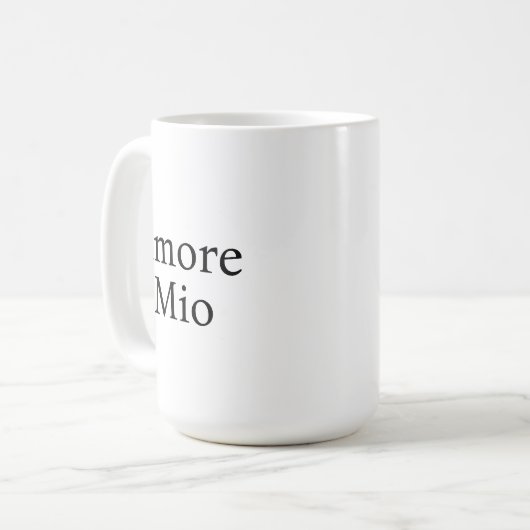 Amore Mio Chic Baby Shower Keepsake Kaffeetasse (Vorderseite Links)