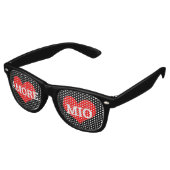 AMORE MIO Retro Shades / Fun Party Sonnenbrille (Schrägansicht)