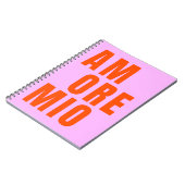 Amore Mio Verspielter Text Notizblock (Linke Seite)