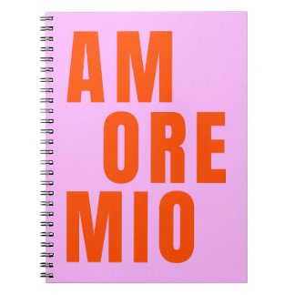 Amore Mio Verspielter Text Notizblock