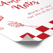 Amore notes Thats Amore Red Advice bridal shower Poster (Ecke)