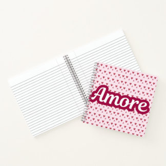 Amore-Typografie-Design – Valentinstag-Geschenk Notizblock
