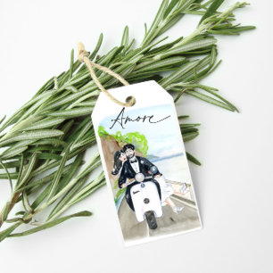 Amore Watercolor Italienische Gift Tags Geschenkanhänger