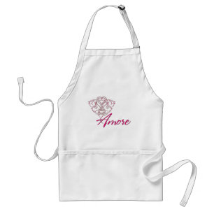 Amore with Scrolled Heart Design 1 Apron Schürze