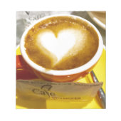 Amorecccino I heart Italienischer Kaffee Notizblock (Vorderseite)