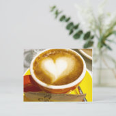 Amorecccino I heart Italienischer Kaffee Postkarte (Stehend Vorderseite)