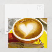 Amorecccino I heart Italienischer Kaffee Postkarte (Vorne/Hinten)