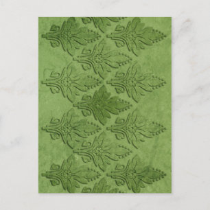 Amoroso: AGED PARCHMENT IN GREEN Postkarte