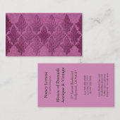 Amoroso: GEALTERTES PERGAMENT in der ROSE Visitenkarte (Vorne/Hinten)