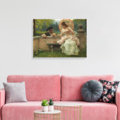 Amorotische Gespräche im Park (von Andreotti) Leinwanddruck (Insitu (Wohnzimmer))
