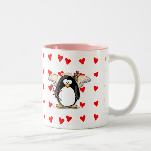 Amorpenguin-Tasse Zweifarbige Tasse