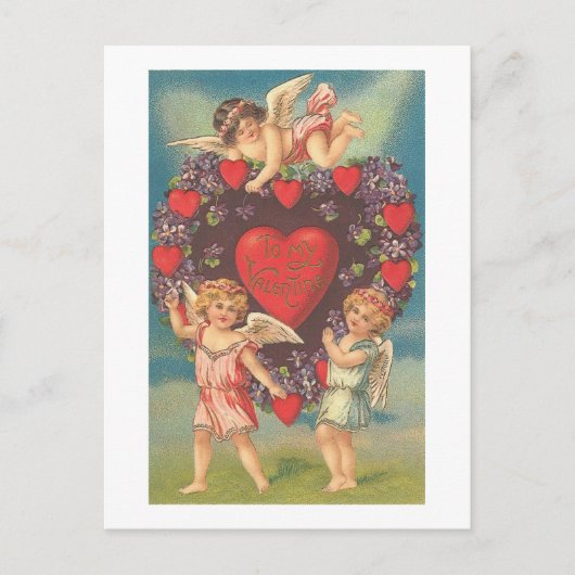 Amorpfeile mit Herzen (4) Postkarte (Vorderseite)