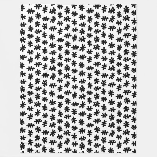 Amorphische Formen 120322 - Schwarz-Weiß-Tablette Fleecedecke (Vorderseite)