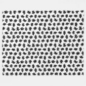 Amorphische Formen 120322 - Schwarz-Weiß-Tablette Fleecedecke (Vorderseite (Horizontal))