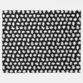 Amorphische Formen 120322 - Weiß auf Schwarz Fleecedecke (Vorderseite (Horizontal))