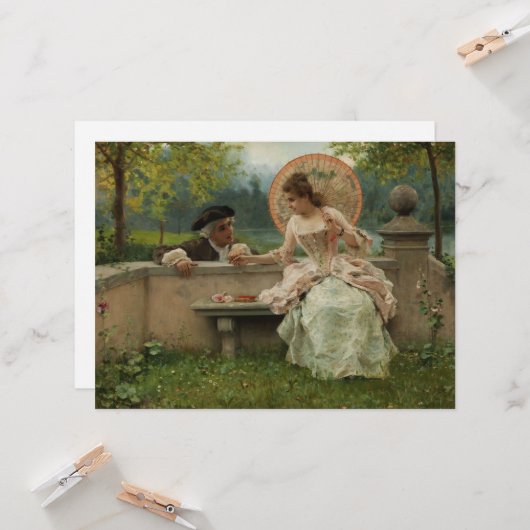 Amortische Auseinandersetzung im Park Karte (Vorderseite/Rückseite Beispiel)