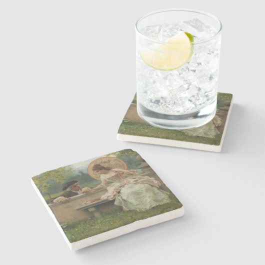 Amortische Auseinandersetzung im Park Steinuntersetzer (Seitenansicht)