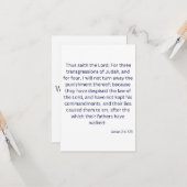 Amos 2:4 KJV Bible Scripting Grußkarte Karte (Vorderseite/Rückseite Beispiel)