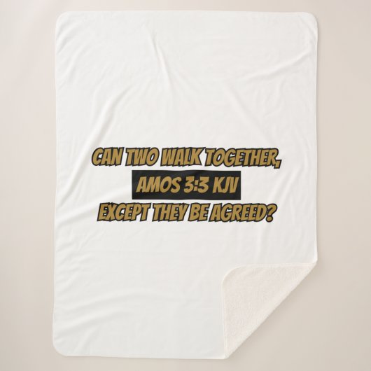 Amos 3:3 KJV Bible Verse Scripting Sherpadecke (Vorderseite)