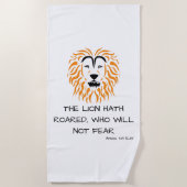 Amos 3:8 KJV Bibel Scripte Verse Beach Handtuch (Vorderseite)