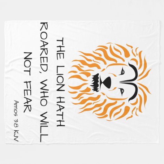 Amos 3:8 KJV Bible Scripting Verse Fleecedecke (Vorderseite (Horizontal))