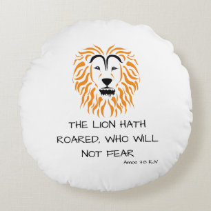 Amos 3:8 KJV Bible Scripting Verse Rundes Kissen