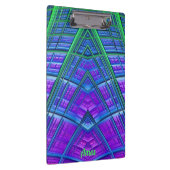 AMOS ~ 3D! ~ Grün Lila und Blau Original ~ Klemmbrett (Rechts)