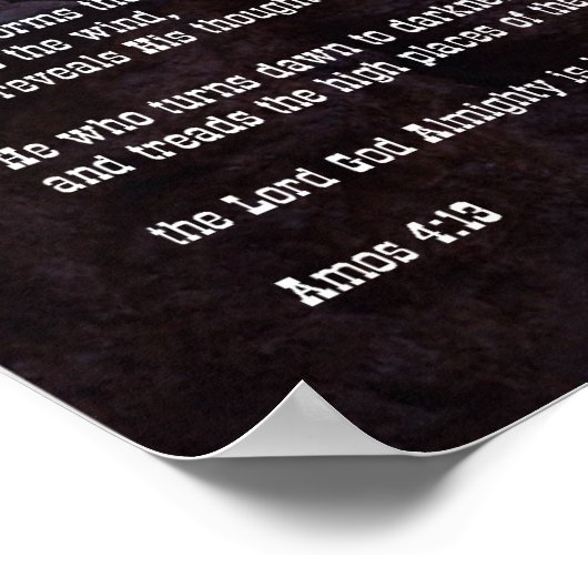 Amos 4:13... POSTER (Ecke)