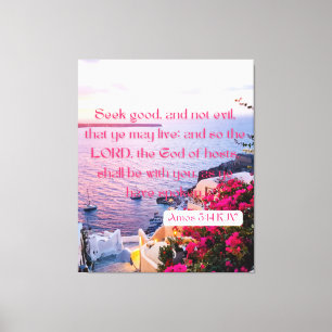 Amos 5:14 Bibelverse KJV Mauer Kunst Leinwanddruck