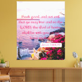 Amos 5:14 Bibelverse KJV Mauer Kunst Leinwanddruck (Insitu (Wohnzimmer))