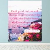 Amos 5:14 Bibelverse KJV Mauer Kunst Leinwanddruck (Insitu (Holzboden))